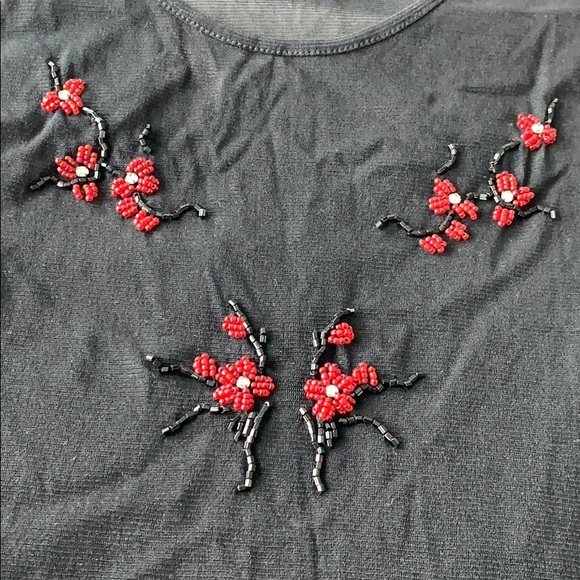 Vivienne Tam hand beaded mesh sleeveless top - Picture 2 of 6